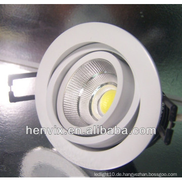 180 Grad u. 360 Grad justierbares 10w drehbares geführtes downlight